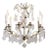1900s French Ten-Light Crystal Chandelier with Brass Armature For Sale