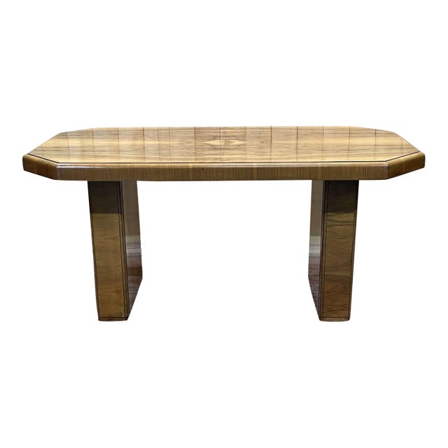 Art Deco Art-Deco Period French Elm Desk For Sale - Image 3 of 11