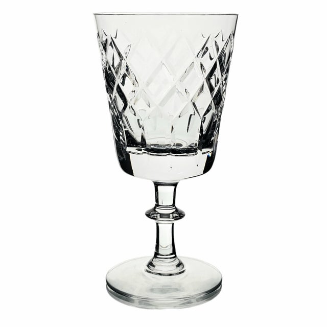 Late 20th Century Late 20th Century Webb Corbett Wec2 English Lead Crystal Water Goblets Set of 8 For Sale - Image 5 of 11