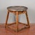 Round italian cobbler's work table, 19th century, made of solid fir wood, rustic, characterized by signs of wear and work...