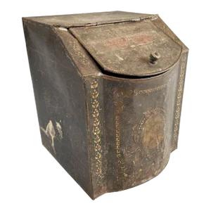 Antique Coffee Bin, 1900s European Coffee Bin