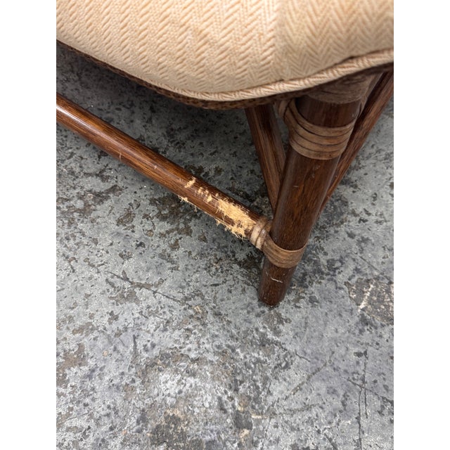 McGuire Furniture Tansen Lounge Chair + Ottoman For Sale - Image 11 of 12