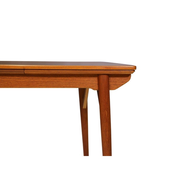 Mid-Century Modern Attributed to Harry Østergaard Danish Teak Draw-Leaf Extension Dining Table, Circa 1960 For Sale - Image 3 of 11