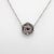 Contemporary 14K White Gold and Pink Tourmaline Medallion Necklace For Sale - Image 3 of 7