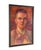 Vintage 1940s or 1950s pastel on paper portrait of a man. Framed in a dark green wooden frame under glass. Unsigned. Has...