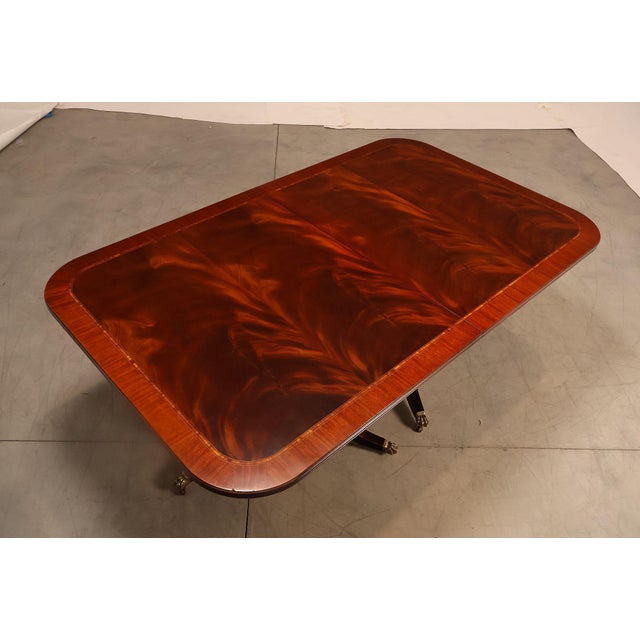 2000 - 2009 Henkel Harris Regency Style Mahogany Double Pedestal Dining Table For Sale - Image 5 of 18