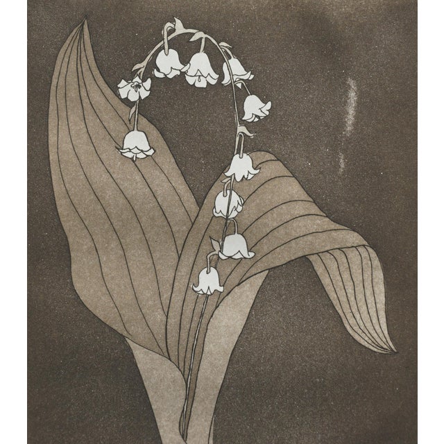 Contemporary "Lily of the Valley" - Botanical Still-Life Lithograph by Patricia Pearce For Sale - Image 3 of 4