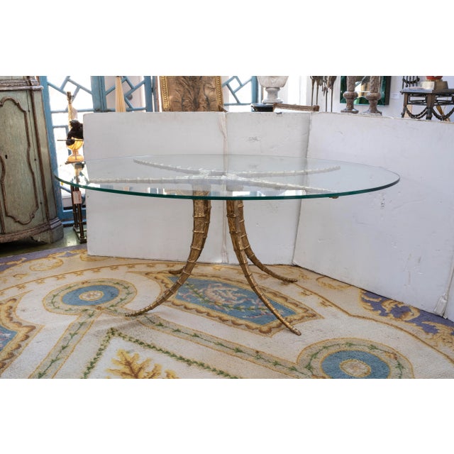 French Brass Horn Table Signed by Alain Chervet For Sale - Image 11 of 12