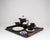 Bauhaus Brutalist Tête-À-Tête for Two on Wooden Tray from Doverstone & Fürstenberg, 1960s, Set of 12 For Sale - Image 3 of 17