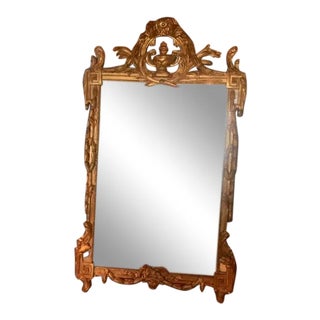 18th C. French Carved Giltwood Mirror For Sale