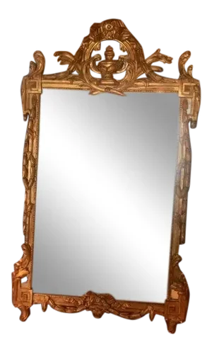 18th C. French Carved Giltwood Mirror