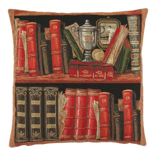 Library II Tapestry Cushion With Feather Filler - 46x46cm (18"x18") For Sale
