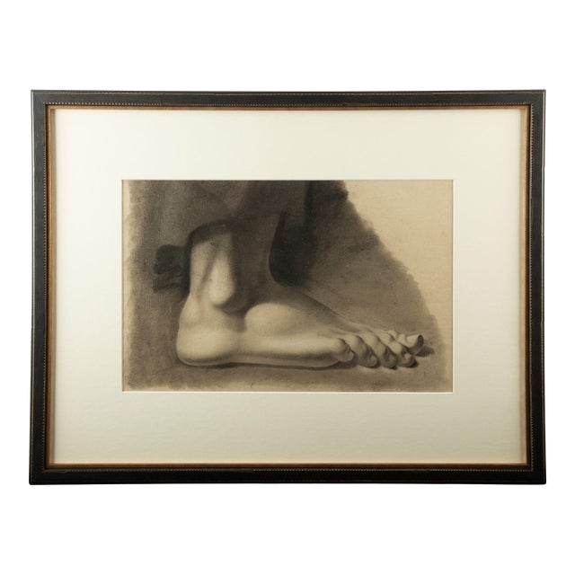 19th Century Framed Academic Study of a Foot For Sale