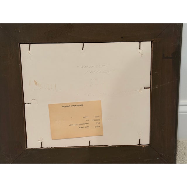 Late 20th Century Coastal “Nantucket Pattern” Harbor Scene Oil Painting by Mike Lynch – Framed For Sale - Image 4 of 4