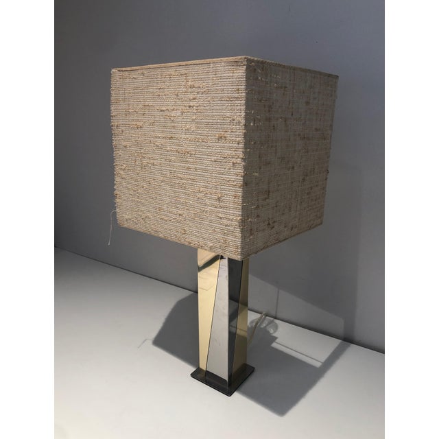 Desk Lamp in Chrome and Gold Metal, French Work, Circa 1970 For Sale - Image 4 of 12