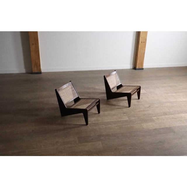 PJ-SI-59 Kangaroo Chairs from Pierre Jeanneret, India, 1955, Set of 2 For Sale - Image 3 of 18