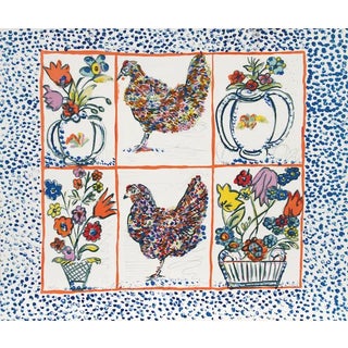 Margaret Israel, "Chickens," Lithograph For Sale