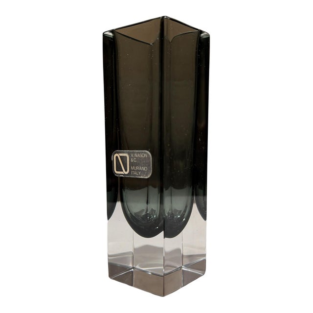 Vincenzo Nason & Cie Murano, Italy Mid-Century Modern Sommerso Art Glass Vase For Sale