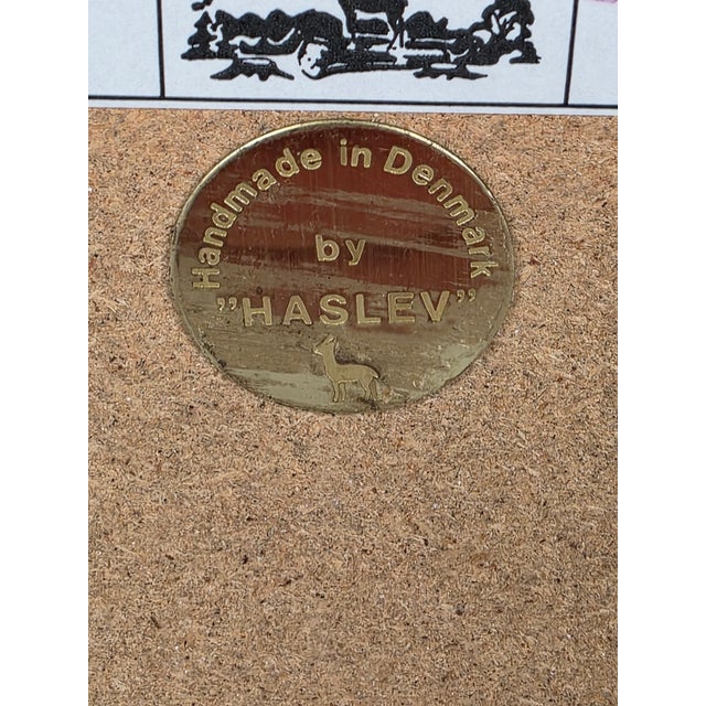 1970s Danish Teak Coffee Table With Tile Top & Brass Accents For Sale - Image 9 of 10