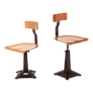 Singer Machinist Work Chairs, Set of 2 For Sale
