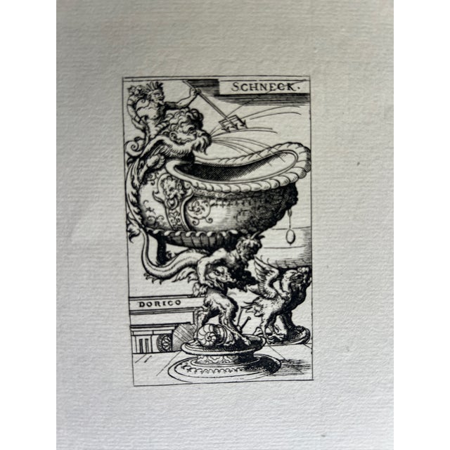 Rare 19th-century heliogravure by French master printer Édouard Baldus depicting two Renaissance ornamental vessels...