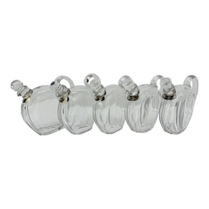 Set of 5 Crystal Liqueur Decanters by Jacques Adnet for Baccarat, Circa 1930