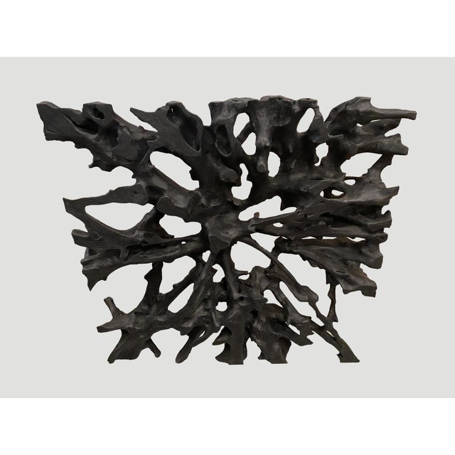 Contemporary Andrianna Shamaris Charred Teak Root Art or Coffee Table For Sale - Image 3 of 5