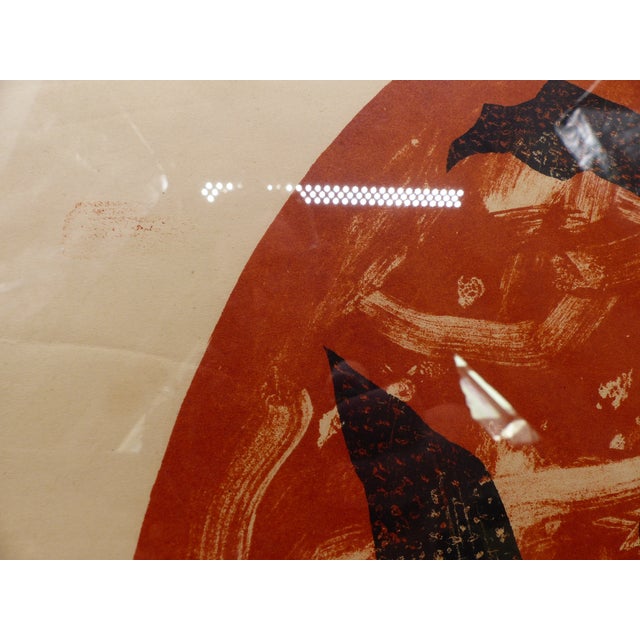 Brutalist Jean Lurçat, Rooster, 1960s, Color Lithograph, Framed For Sale - Image 3 of 7