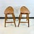 1980s Vintage Americana Rustic Oak Curule Seat Swivel Counter Stools - A Pair. For Sale - Image 9 of 14