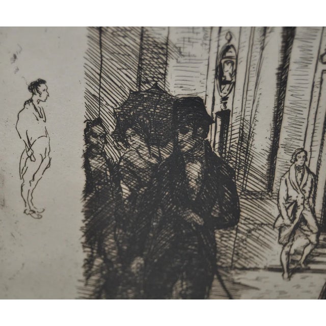 European Drypoint Etching C.1910 Chairish