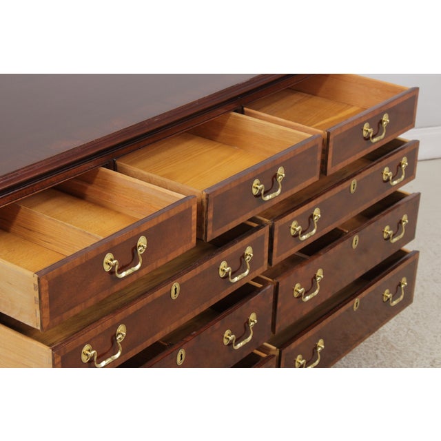 1990s Councill Craftsman Mahogany Inlaid Dresser For Sale - Image 5 of 14