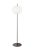 Kushi Xl' Opaline Glass and Metal Floor Lamp for Kdln in Black For Sale - Image 10 of 10
