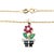 Metal 14k Yellow Gold Multi-Gemstone Flower Vase Necklace For Sale - Image 7 of 10