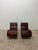 Rare pair of brown distressed hand-stitched leather Sutra lounge chair by Gregorio Spini for Kundalini, 1990s Italy. The...