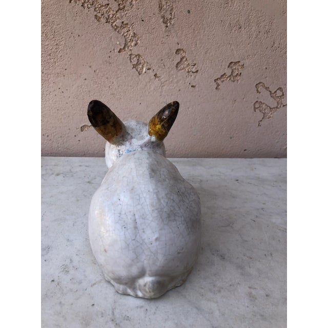 French Majolica Terracotta Rabbit Bavent Circa 1900 For Sale - Image 4 of 6