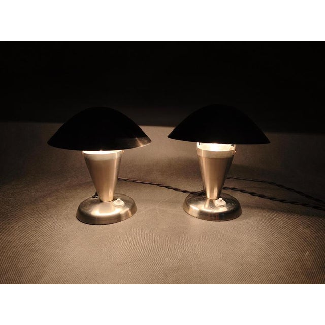 Bauhaus Adjustable Table Lamps in Chrome, 1930s, Set of 2 For Sale - Image 10 of 11