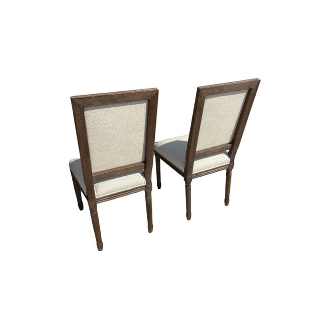 Restoration Hardware Restoration Hardware Vintage French Square Back Side Chairs – Set of 4 For Sale - Image 4 of 8