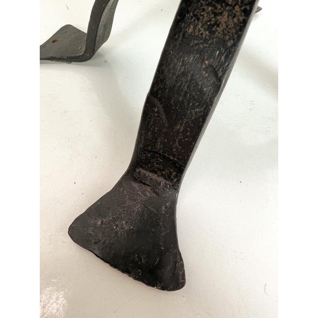 Mid-Century Brutalist Style Forged Table Lamp in Wrought Iron, 1960s For Sale - Image 12 of 18