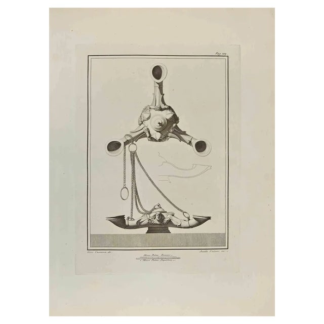 Aniello Cataneo, Ancient Still Life 7, Etching, 18th Century For Sale