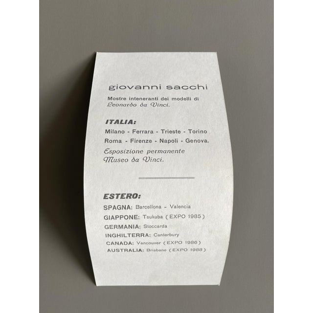 Leonardo Da Vinci Helicopter Model by Giovanni Sacchi For Sale - Image 12 of 14