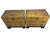 Bold and sophisticated pair of vintage gilt low chests or nightstands featuring a hand-applied gold finish with graphic...
