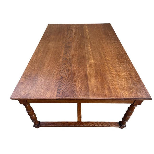 Antique French Embassy Oak Table For Sale - Image 6 of 17