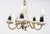 1950s Porcelain and Brass 4-Light Chandelier For Sale - Image 5 of 14