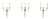 Antique Late 19th Century Sconces in Gilded Brass, Set of 3 For Sale