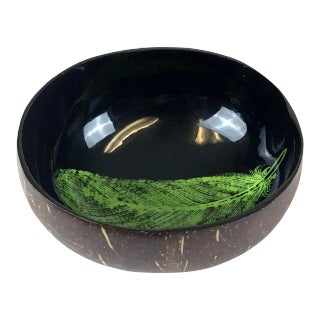 Vintage Coconut Shell Lacquer Bowl For Sale
