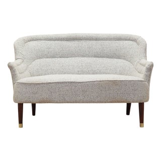 Italian Sofa in White Melange, 1960s For Sale