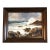1970’s Vintage Original Seascape Painting Signed Vintage Wood Frame For Sale