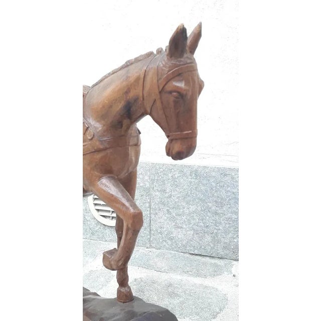 1920s Wooden Sculpture of Horse, 1920s For Sale - Image 5 of 9