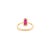 Ruby Red Modern Emerald Cut 1.38Ct Ruby Bezel Solitaire Ring in 14k Yellow Gold Size 5 For Sale - Image 8 of 15