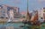 Edmond Marie Petitjean, French Impressionist Harbour Scene, Oil on Canvas, Framed For Sale - Image 3 of 8
